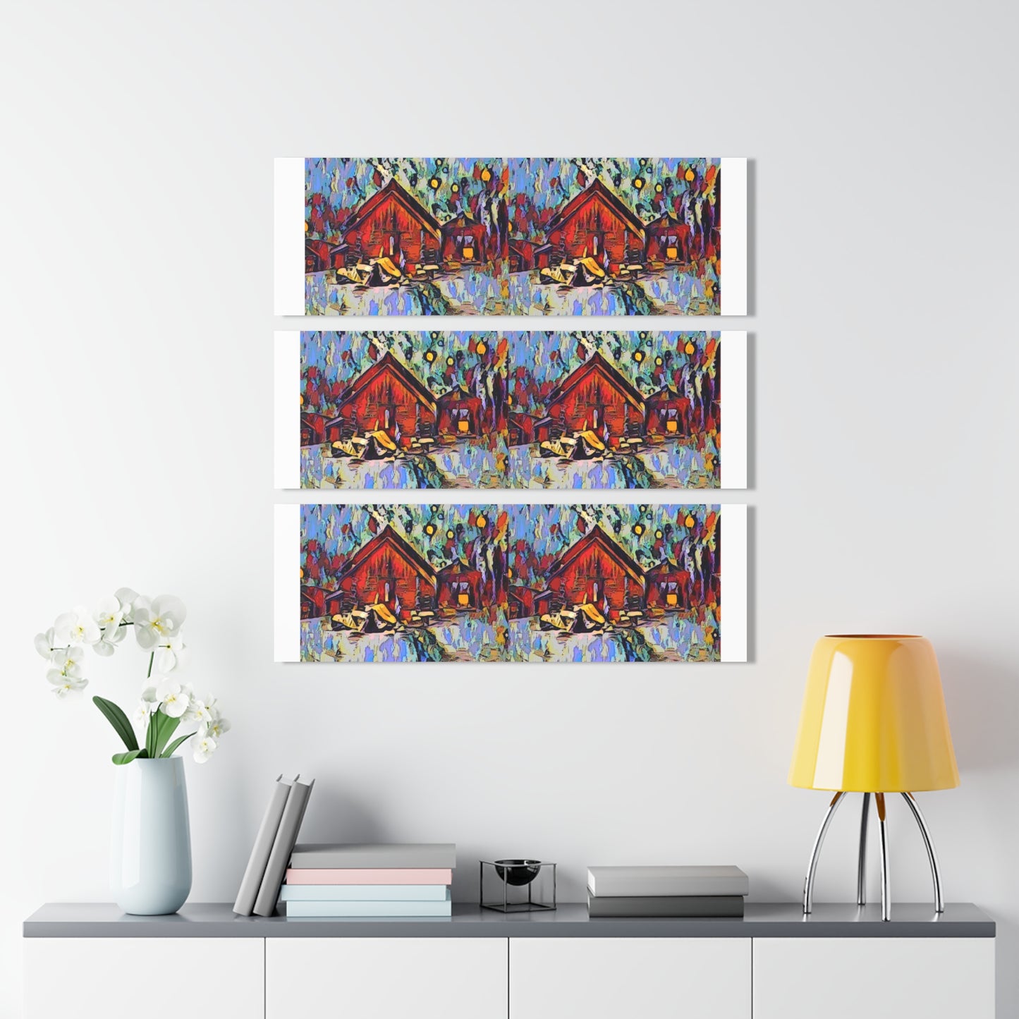 Acrylic Prints (Triptych) ... A Very Abstract "Mountain Winter Scene" ... Original Works. Copyright Phot's Photo_LODA: Les Objets D'Art. December 2023 ...