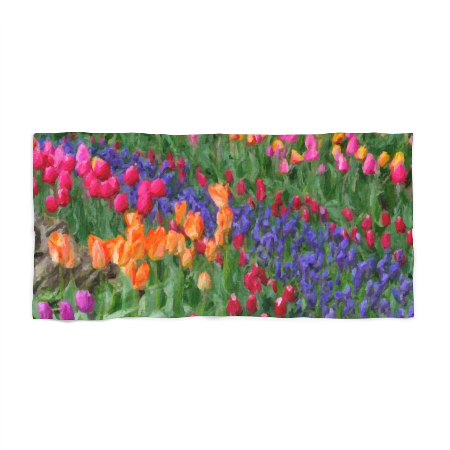 Beach Towel ... Skagit Valley Tulips ... Skagit Valley, Washington ... Family Archives ... Original Works ... Circa 1980's ...