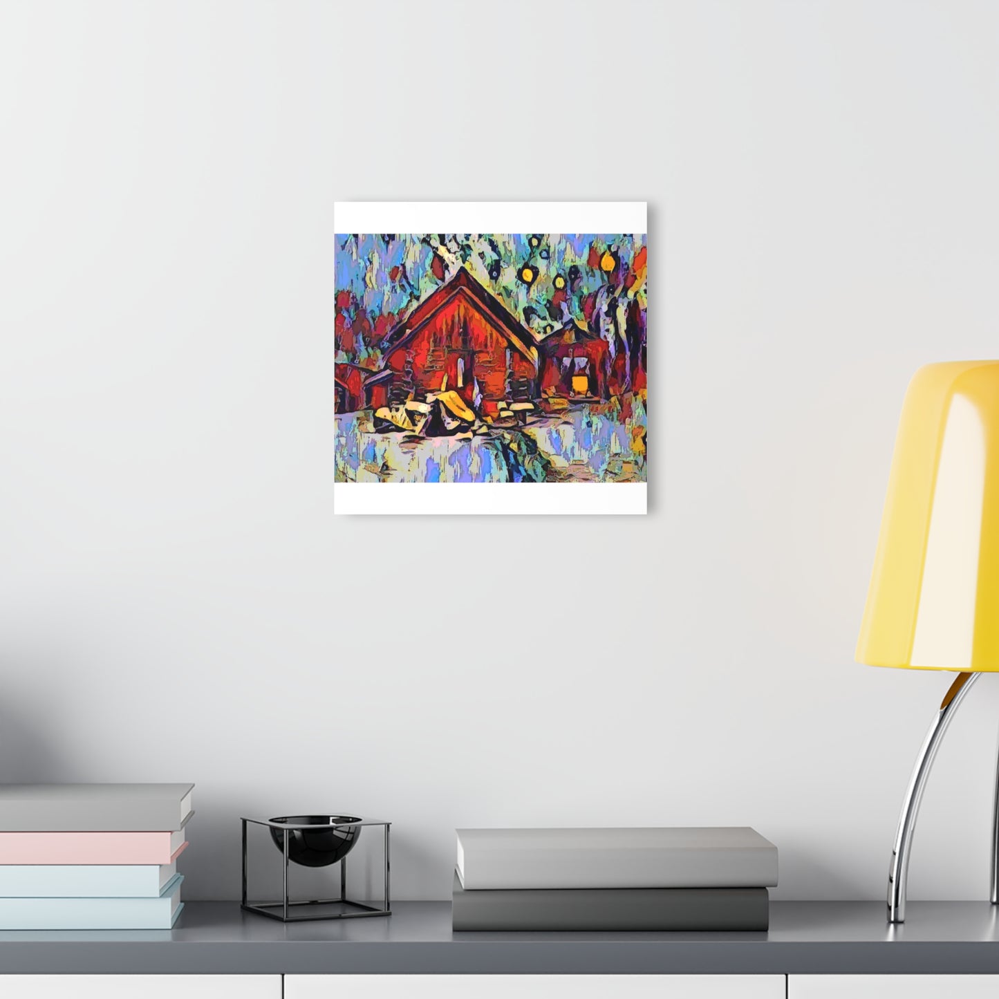 Acrylic Prints (French Cleat Hanging) ... A Very Abstract "Mountain Winter Scene" ... Original Works. Copyright Phot's Photo_LODA: Les Objets D'Art. December 2023 ...