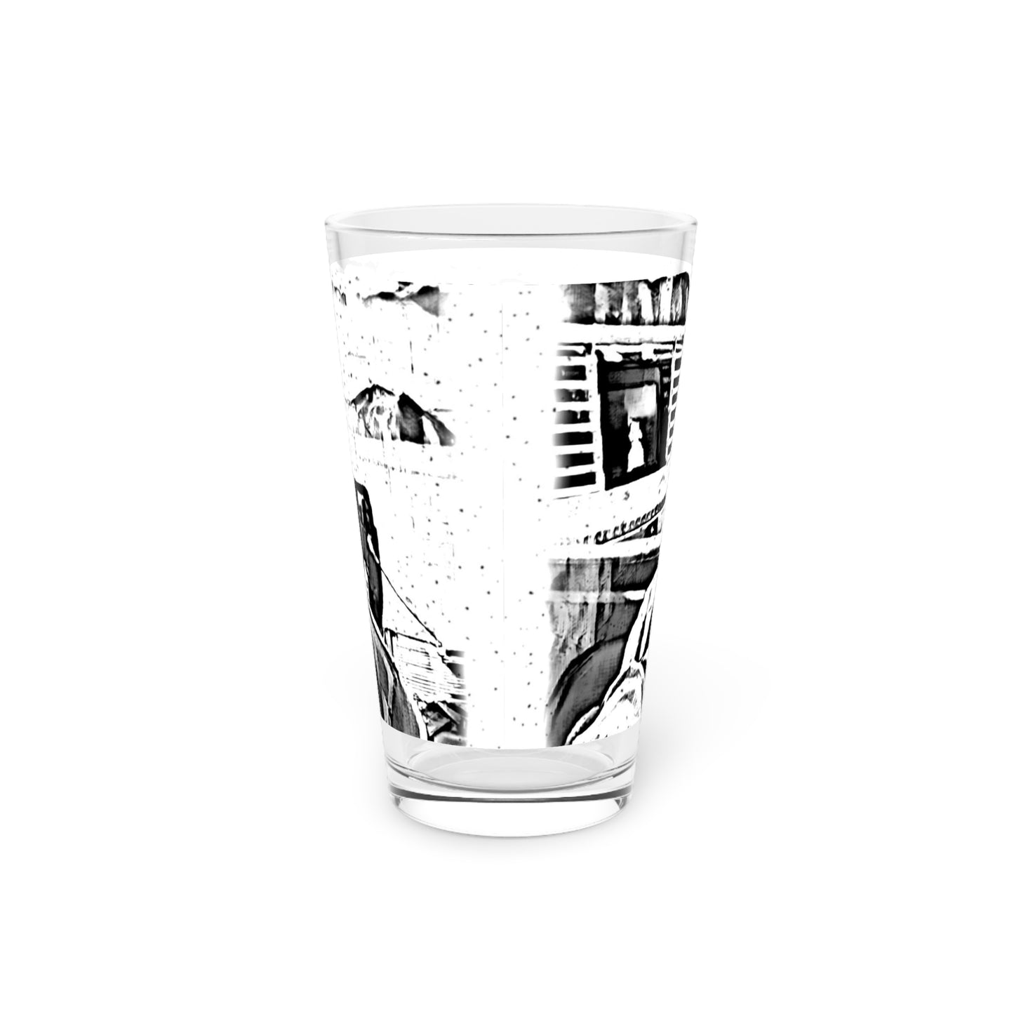 Pint Glass, 16oz ... "The Best Of Friends" ... Original Works ... December 2023 ... Central Idaho, USA.