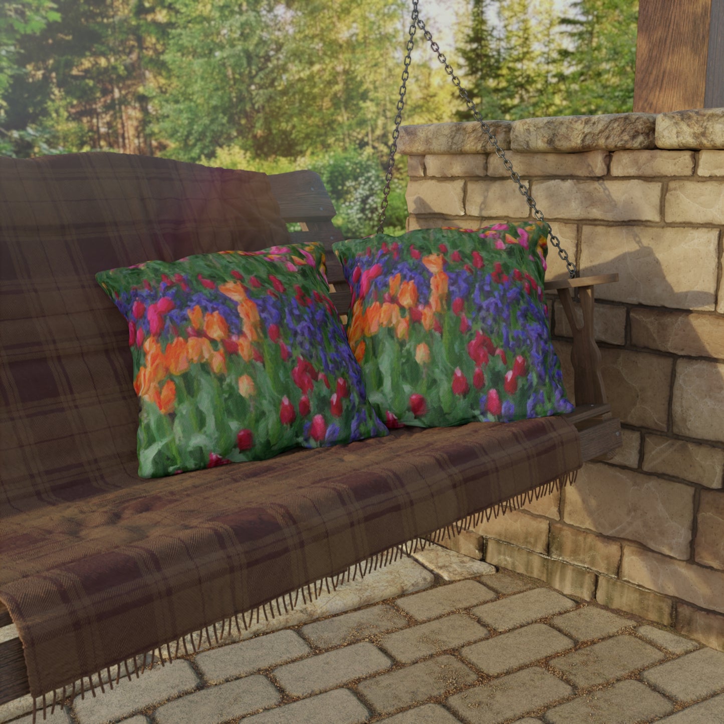 Outdoor Pillows ... Skagit Valley Tulips ... Skagit Valley, Washington ... Family Archives ... Original Works ... Circa 1980's ...