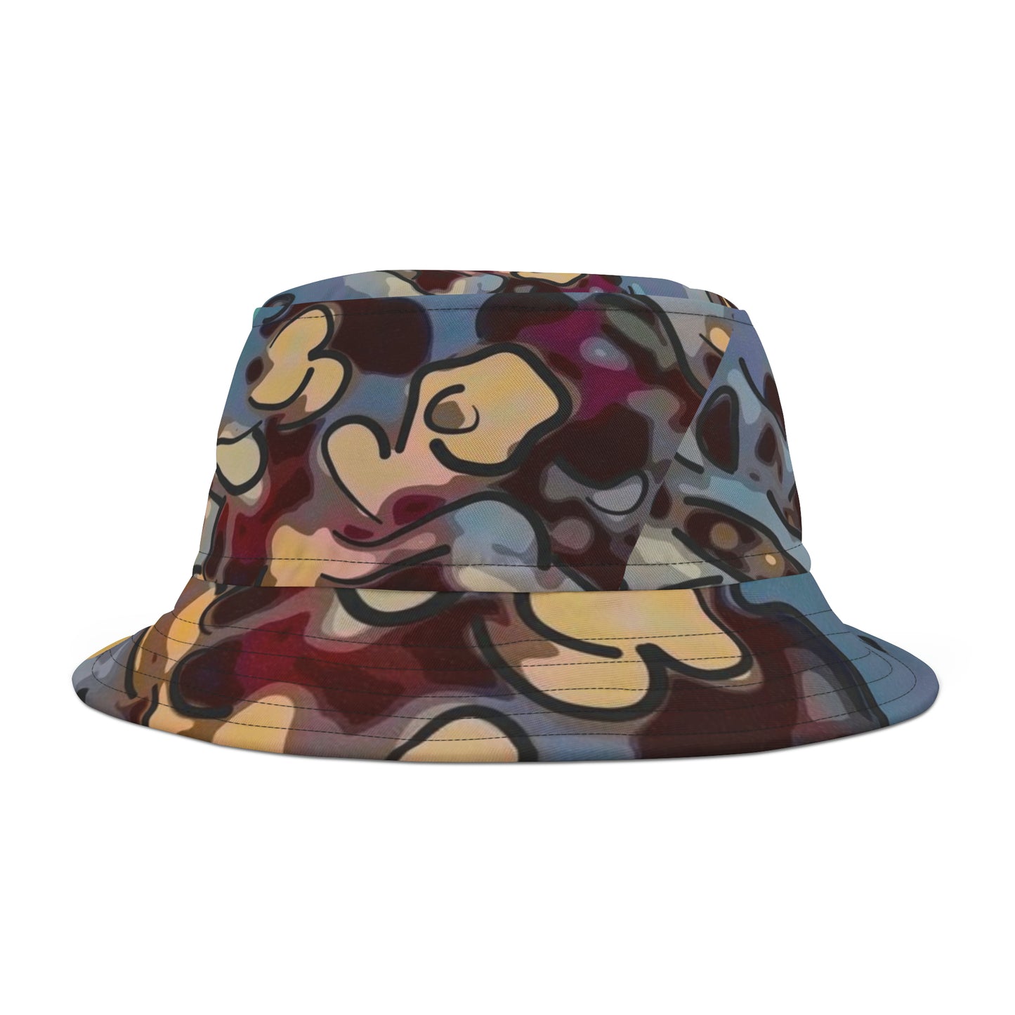 Bucket Hat (AOP) ... Winter Holidays With Good Friends ... "Mickey, Pluto & Minnie ..." ... Original Works ...