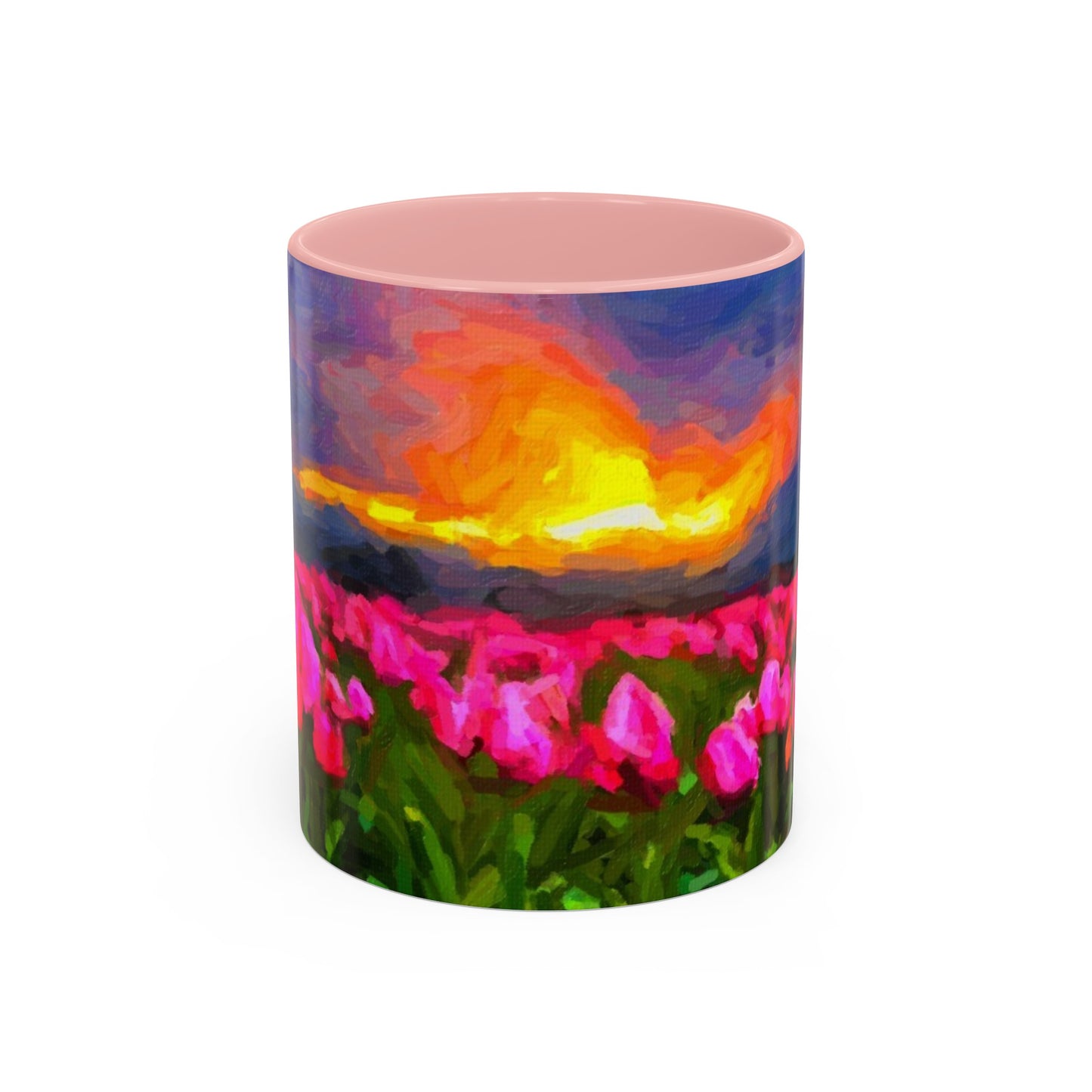 Accent Coffee Mug (11, 15oz) ... Skagit Valley Tulips ... Skagit Valley, Washington ... Family Archives ... Original Works ... Circa 1980's ...