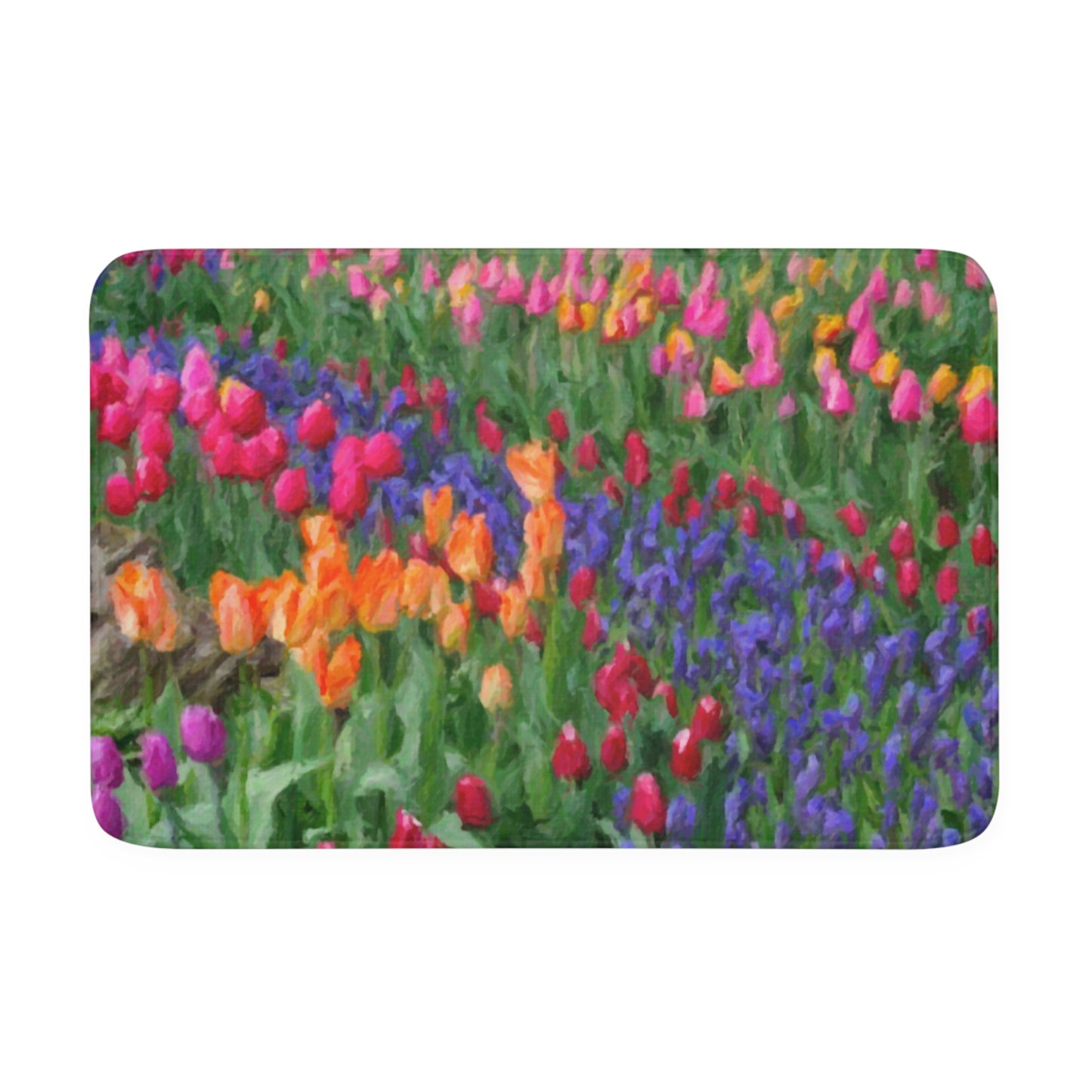 Memory Foam Bath Mat ... Skagit Valley Tulips ... Skagit Valley, Washington ... Family Archives ... Original Works ... Circa 1980's ...