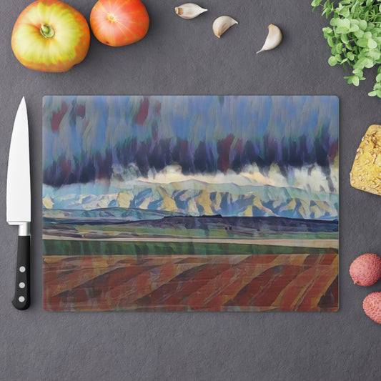 Cutting Board ... On-The-Prairie .. "The Storm Is Brewing" ... Central Idaho: November 2023 ... Original Works ...