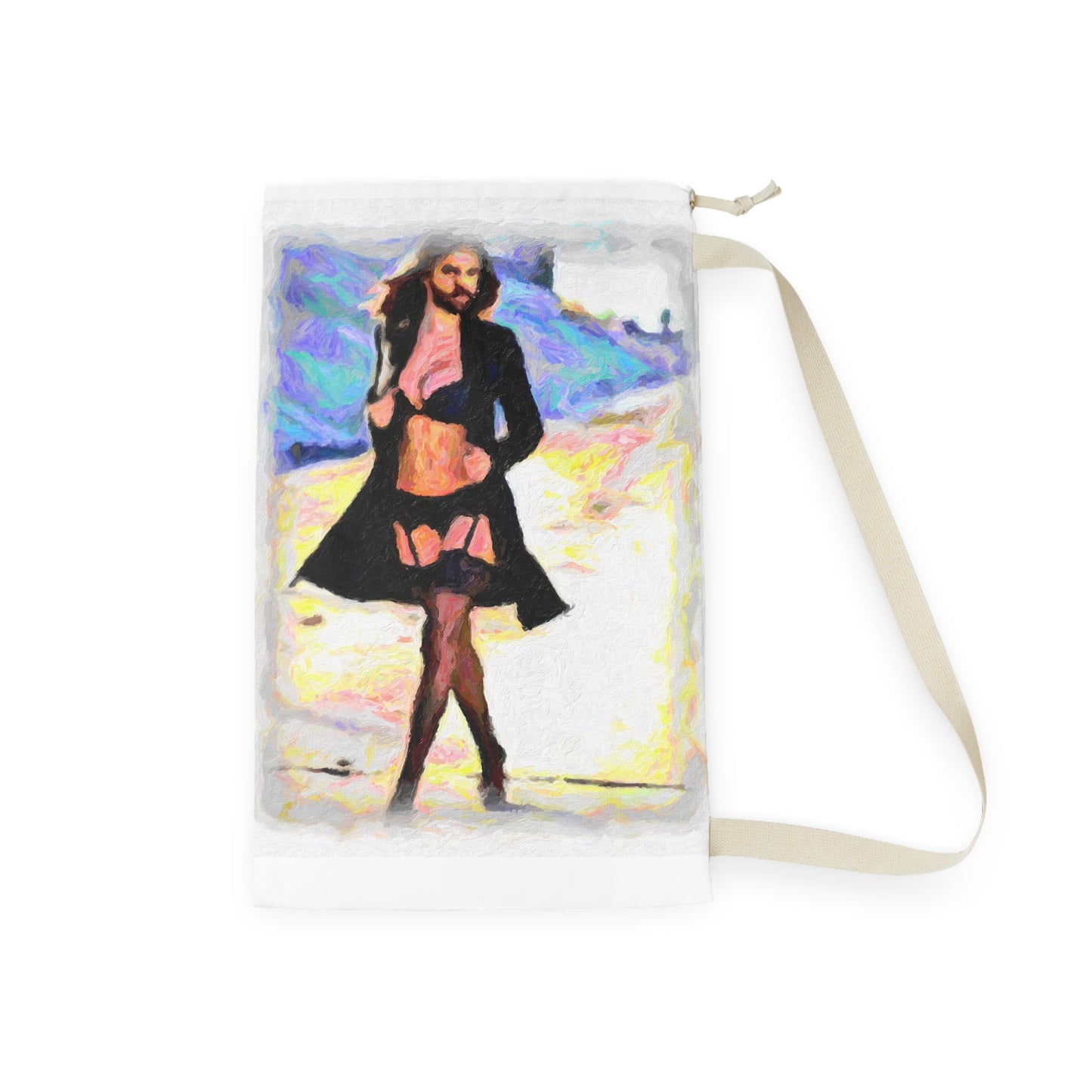 Laundry Bag ... The Low Spark of High_HEELED_Boys ... 'Garterbelt & Bra Inclusive!' ... Original Works ...