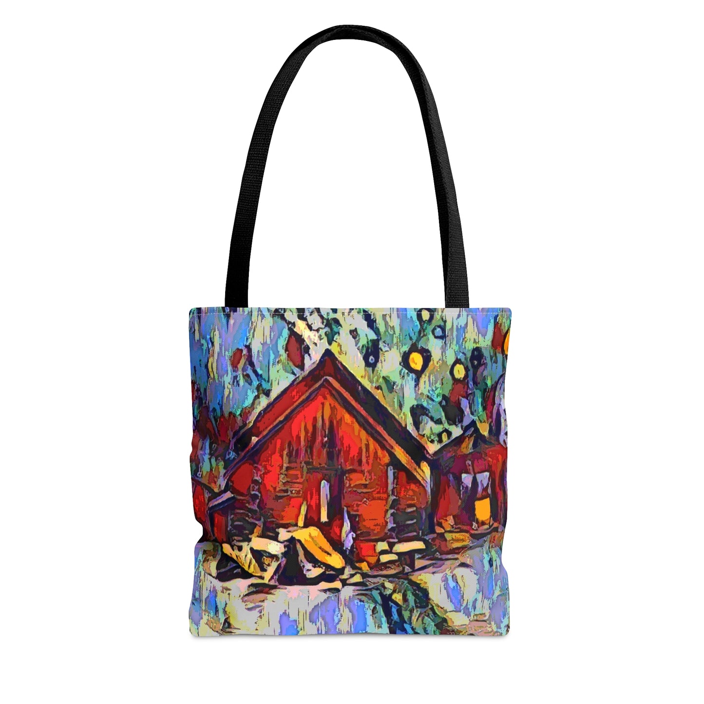 Tote Bag (AOP) ... A Very Abstract "Mountain Winter Scene" ... Original Works. Copyright Phot's Photo_LODA: Les Objets D'Art. December 2023 ...