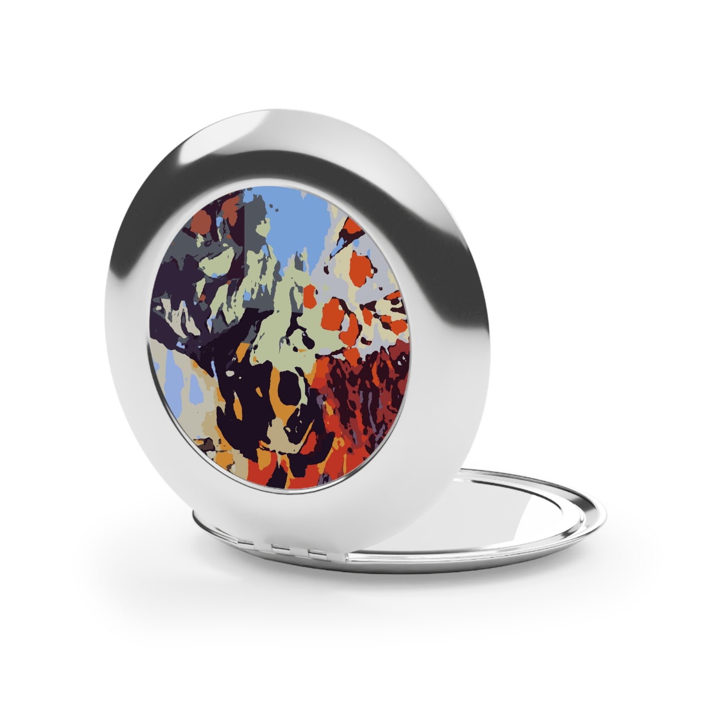 Compact Travel Mirror ... Ozzy-Hippensteel ... "Don't Cry Now ... Dry-Your-Eyes ... On-The-Wind". Original Works. May 2023.