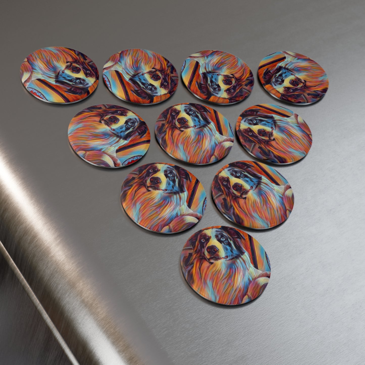 Button Magnet, Round (1 & 10 pcs) ... Ozzy-Hippensteel ... "Don't Cry Now ... Dry-Your-Eyes ... On-The-Wind". Original Works. May 2023.