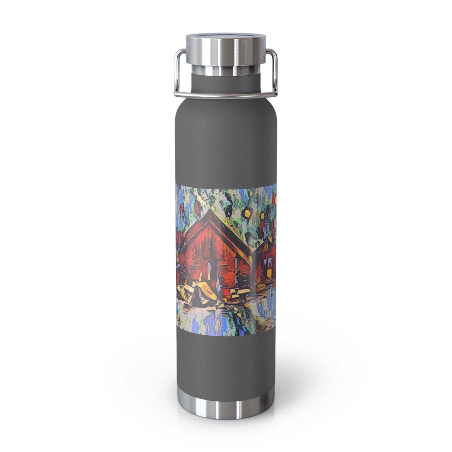 Copper Vacuum Insulated Bottle, 22oz ... A Very Abstract "Mountain Winter Scene" ... Original Works. Copyright Phot's Photo_LODA: Les Objets D'Art. December 2023 ...