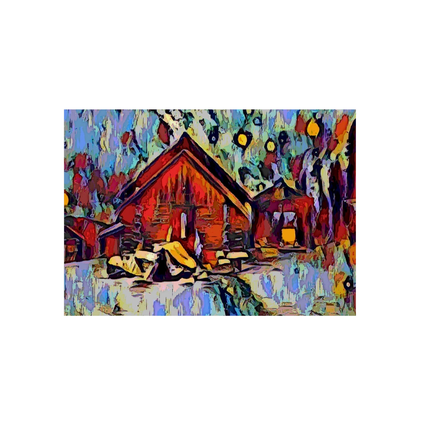 Aluminum Composite Panels ... A Very Abstract "Mountain Winter Scene" ... Original Works. Copyright Phot's Photo_LODA: Les Objets D'Art. December 2023 ...