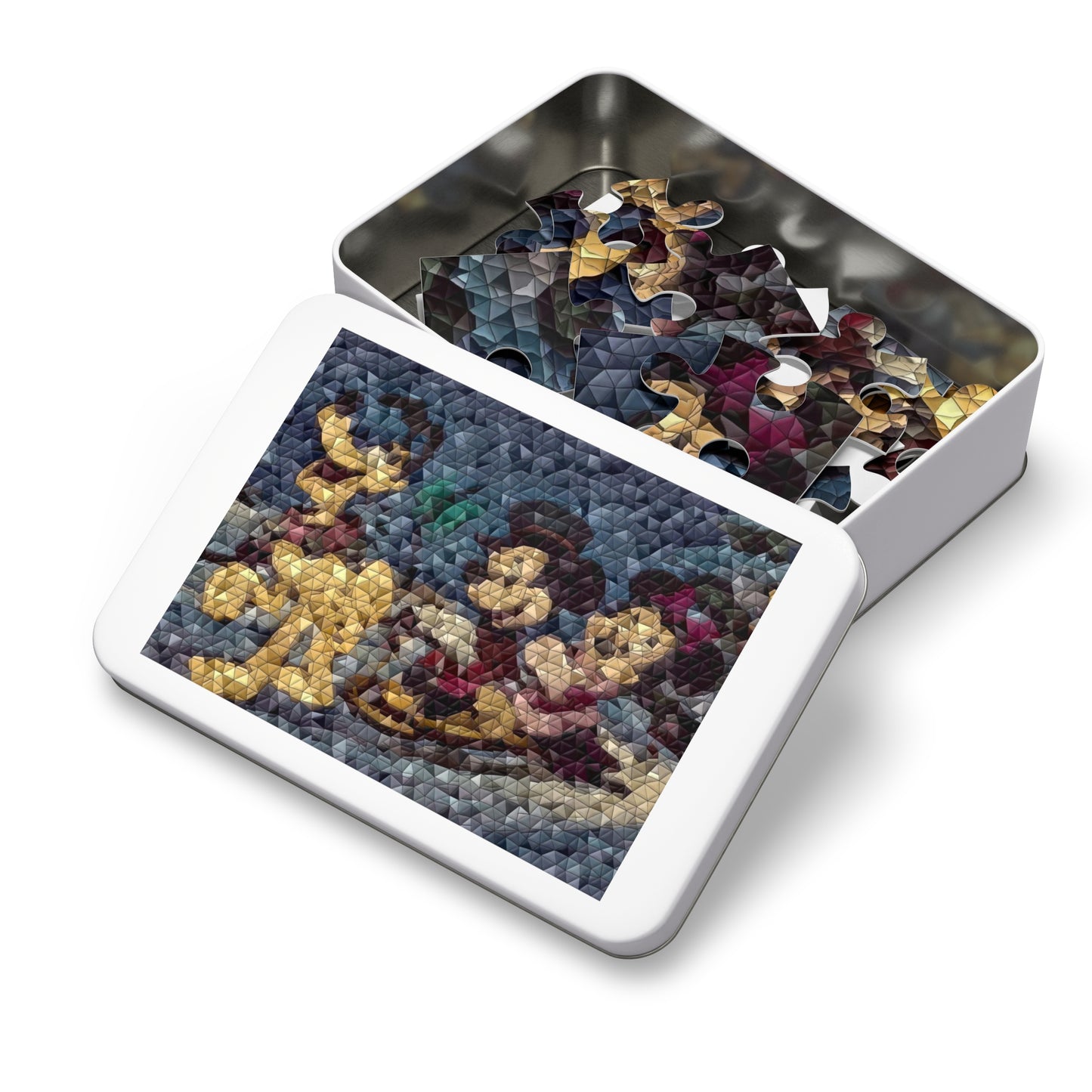 Jigsaw Puzzle (30, 110, 252, 500,1000-Piece) ... Mickey_N_Minnie Mouse & Pluto ... "A Winter Sleigh Ride" ... Original Works. Winter 2023 ...