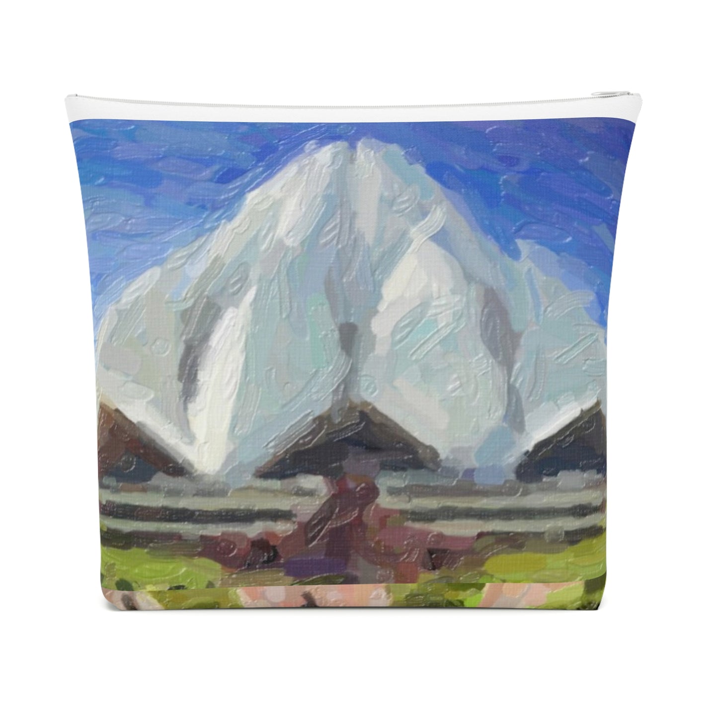 Cotton Cosmetic Bag ... Bahai'i-House-Of-Worship ... "New Delhi's World-Famous Lotus Temple" ... Original Works ... Delhi, India: Circa 2003-2007 ...