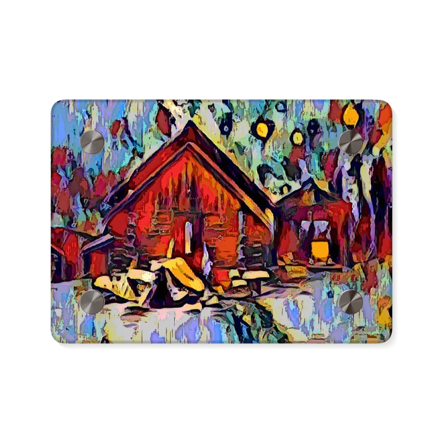 Acrylic Wall Art Panels ... A Very Abstract "Mountain Winter Scene" ... Original Works. Copyright Phot's Photo_LODA: Les Objets D'Art. December 2023 ...