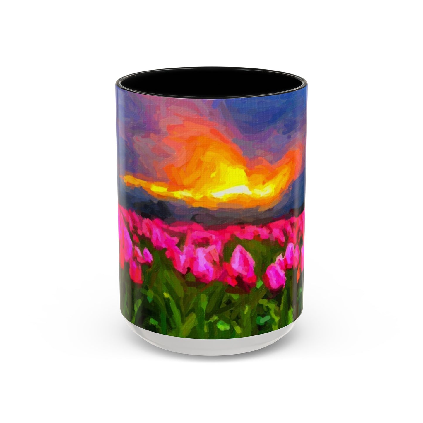 Accent Coffee Mug (11, 15oz) ... Skagit Valley Tulips ... Skagit Valley, Washington ... Family Archives ... Original Works ... Circa 1980's ...