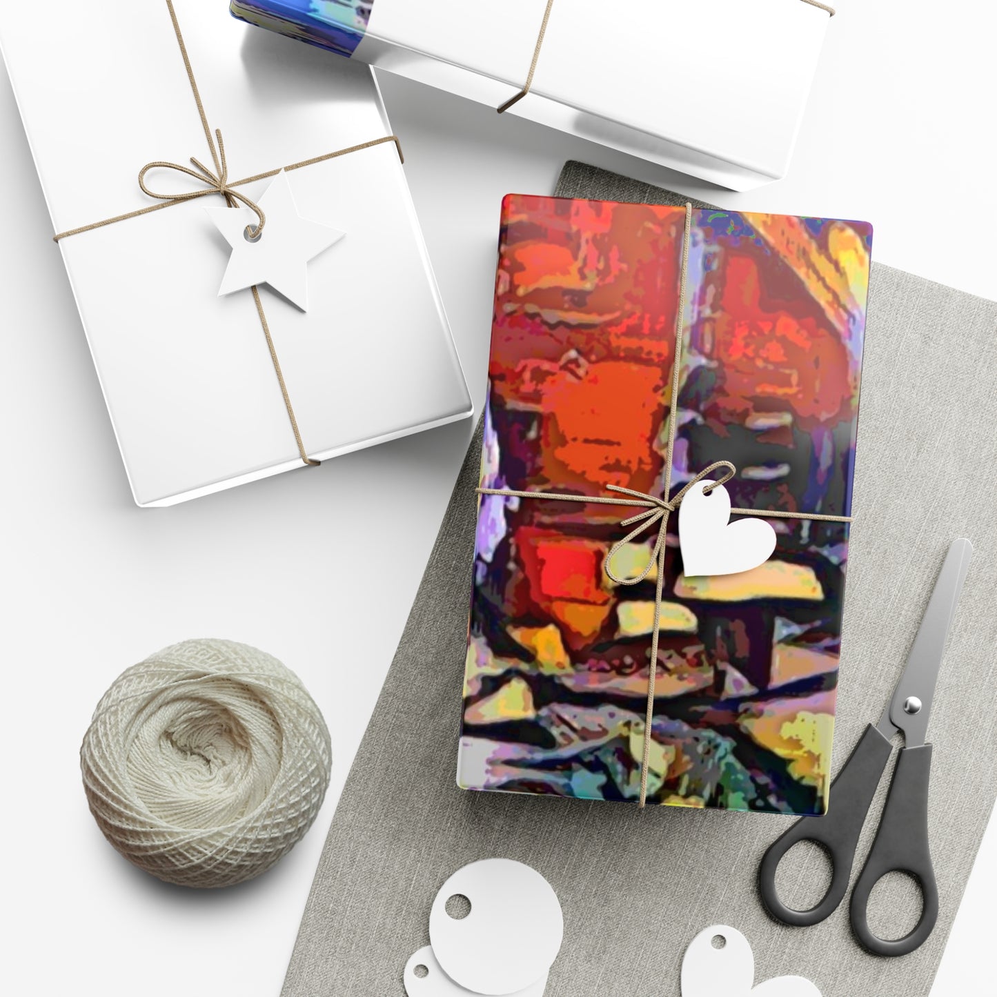 Gift Wrap Papers ... A Very Abstract "Mountain Winter Scene" ... Original Works. Copyright Phot's Photo_LODA: Les Objets D'Art. December 2023 ...