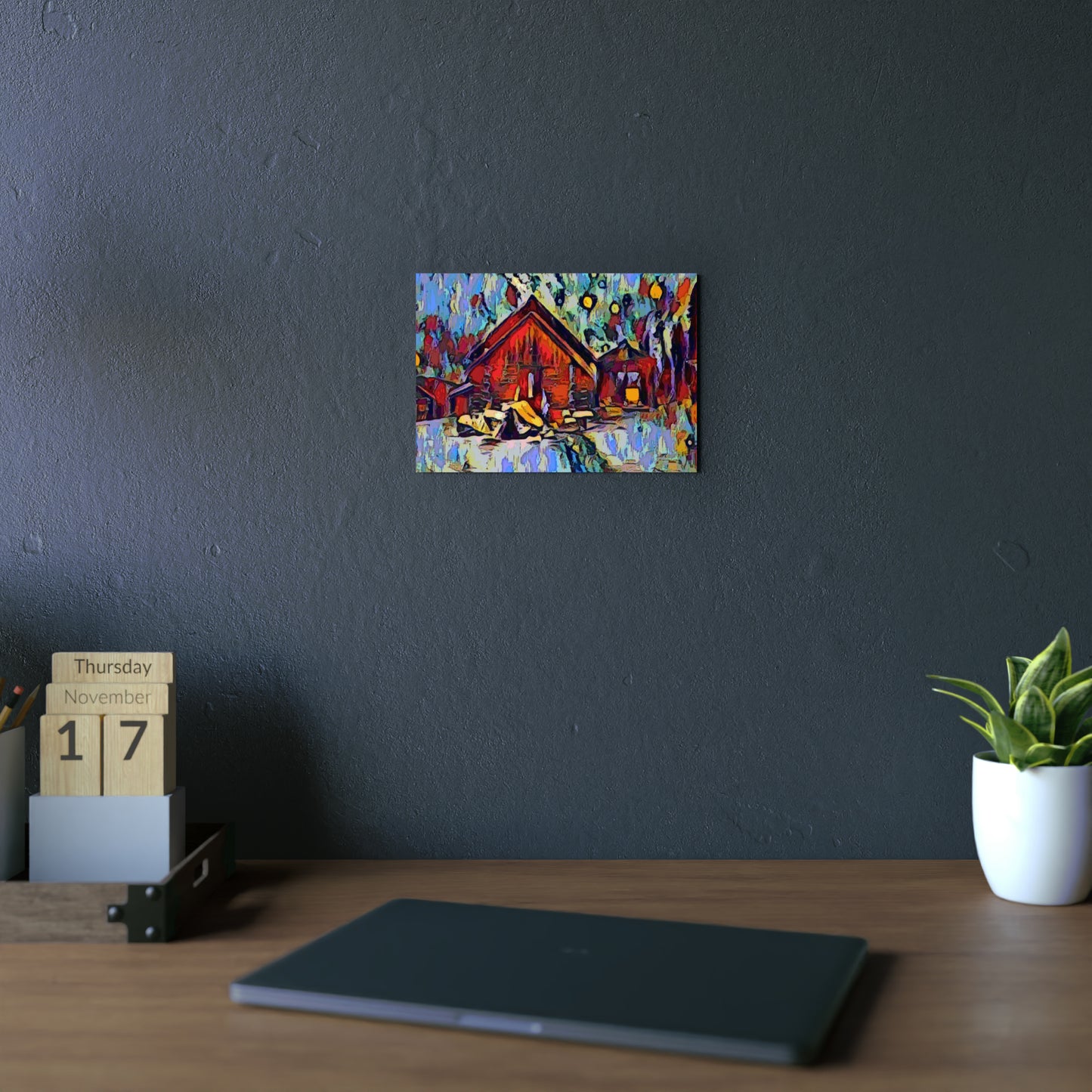 Aluminum Composite Panels ... A Very Abstract "Mountain Winter Scene" ... Original Works. Copyright Phot's Photo_LODA: Les Objets D'Art. December 2023 ...