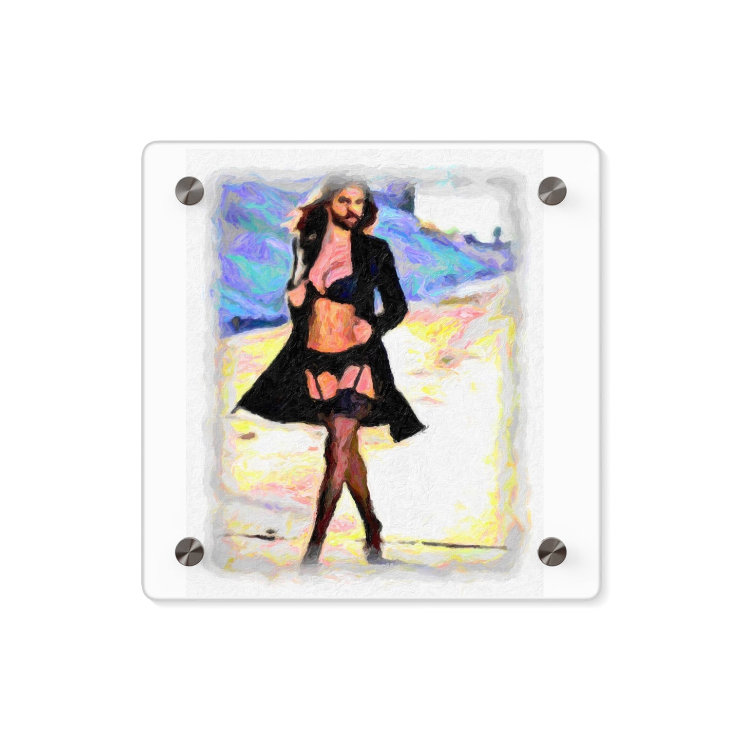 Acrylic Wall Art Panels ... The Low Spark of High_HEELED_Boys ... 'Garterbelt & Bra Inclusive!' ... Original Works ...