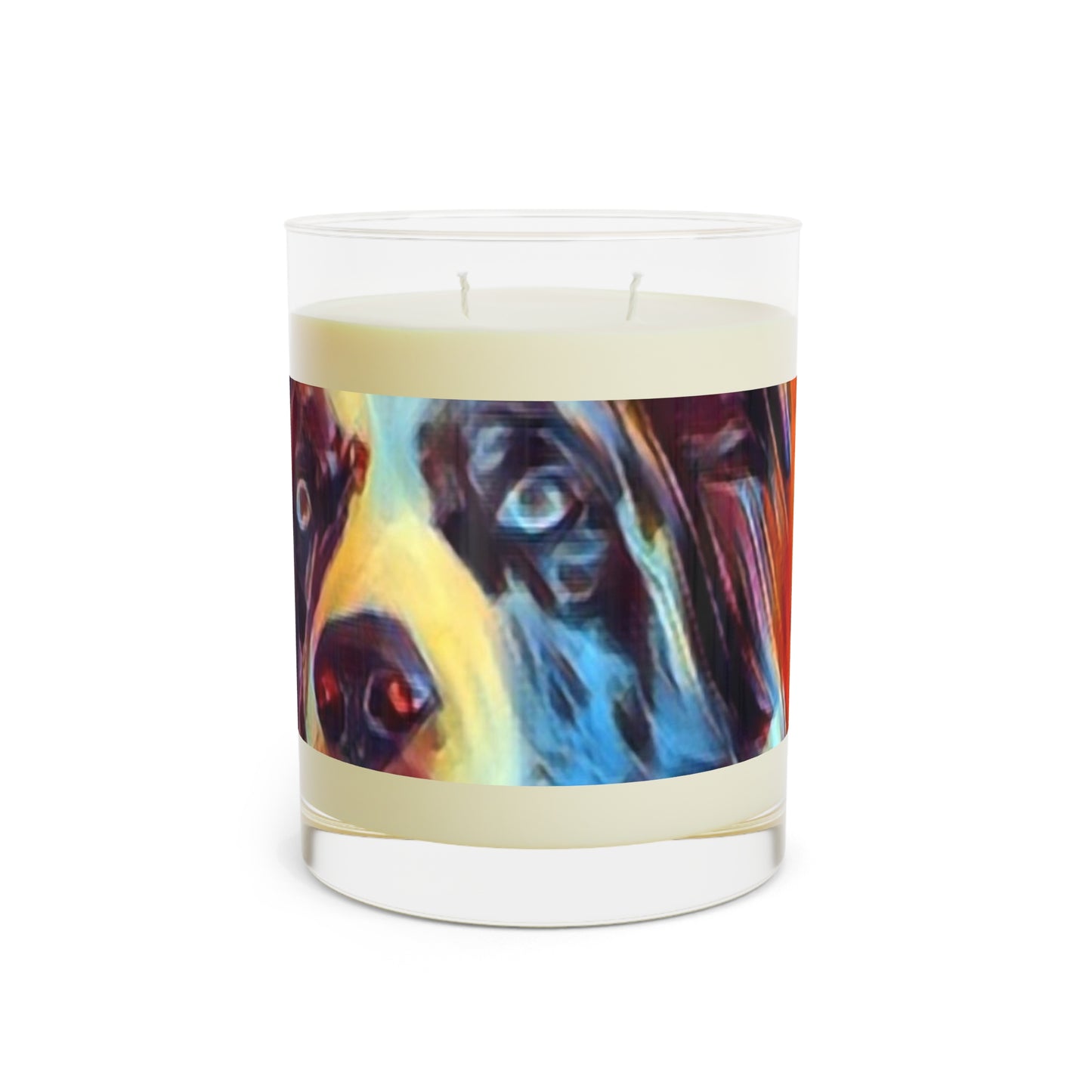 Scented Candle - Full Glass, 11oz ... Ozzy-Hippensteel ... "Don't Cry Now ... Dry-Your-Eyes ... On-The-Wind". Original Works. May 2023.