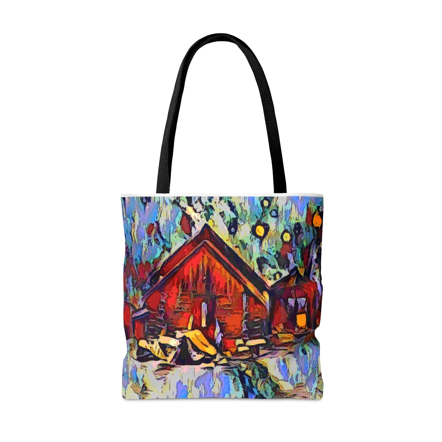 Tote Bag (AOP) ... A Very Abstract "Mountain Winter Scene" ... Original Works. Copyright Phot's Photo_LODA: Les Objets D'Art. December 2023 ...