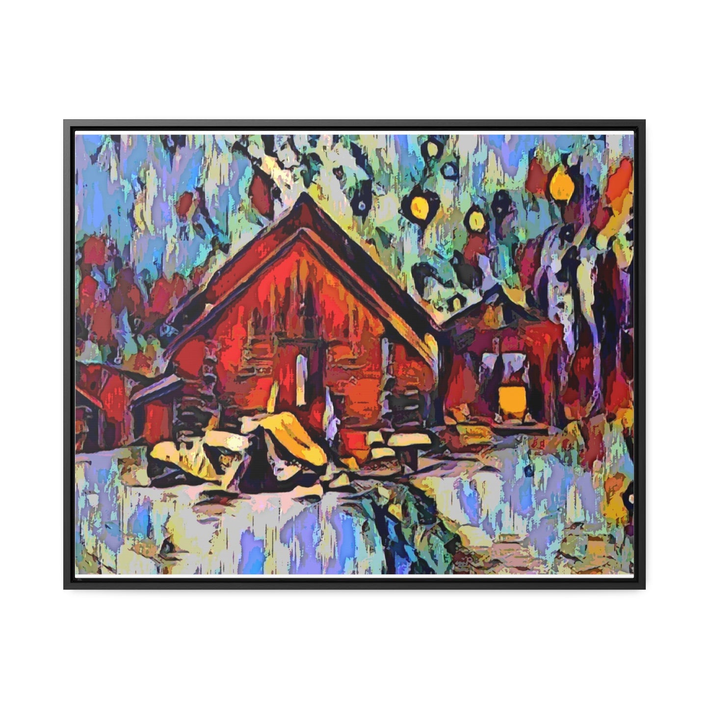 Gallery Canvas Wraps, Horizontal Frame ... A Very Abstract "Mountain Winter Scene" ... Original Works. Copyright Phot's Photo_LODA: Les Objets D'Art. December 2023 ...