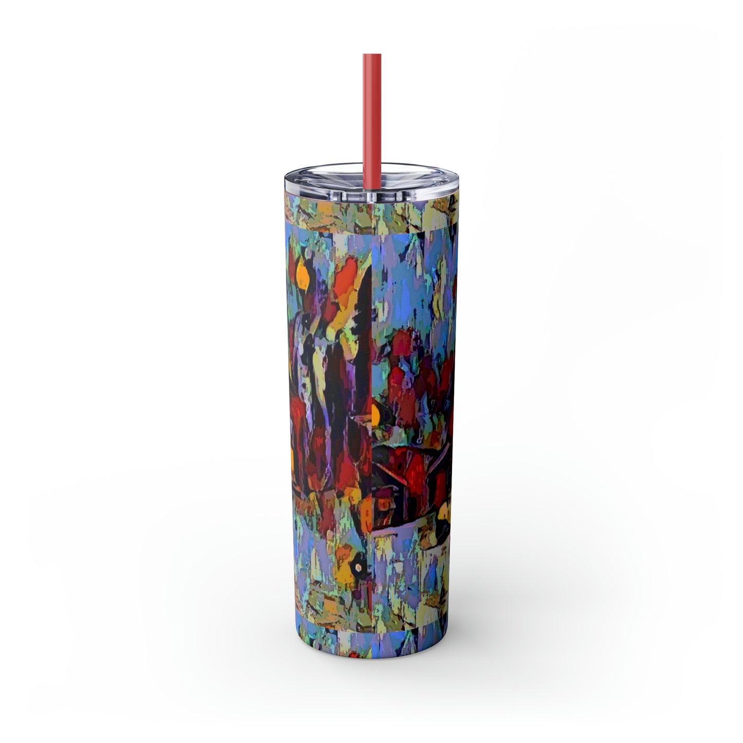 Skinny Tumbler with Straw, 20oz ... A Very Abstract "Mountain Winter Scene" ... Original Works. Copyright Phot's Photo_LODA: Les Objets D'Art. December 2023 ...