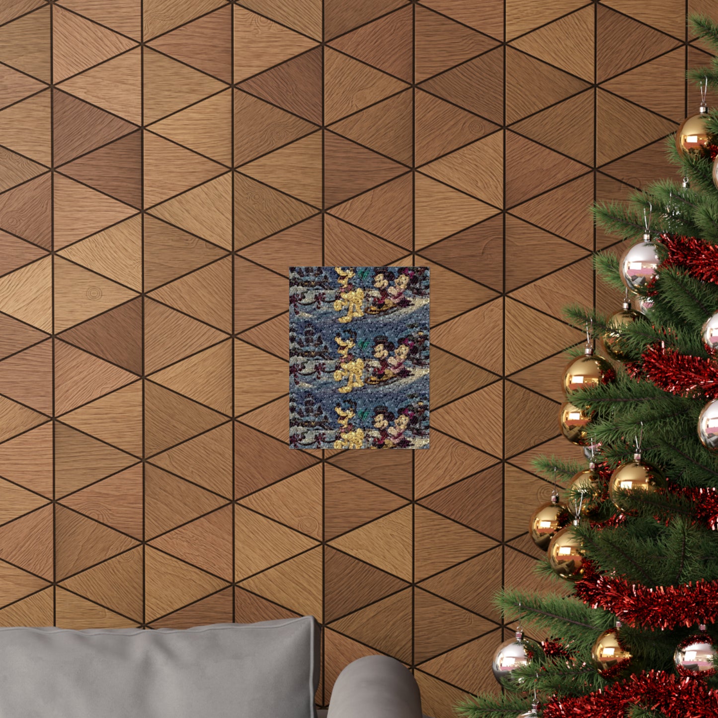 Matte Vertical Posters ... Mickey_N_Minnie Mouse & Pluto ... "A Winter Sleigh Ride" ... Original Works. Winter 2023 ...