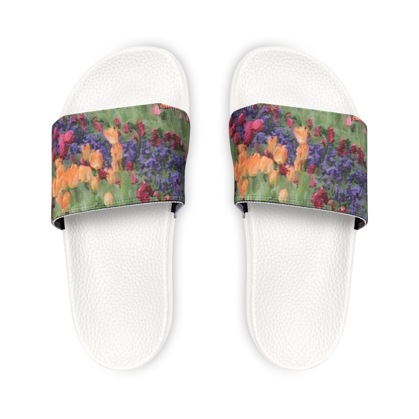 Men's PU Slide Sandals ... Skagit Valley Tulips ... Skagit Valley, Washington ... Family Archives ... Original Works ... Circa 1980's ...