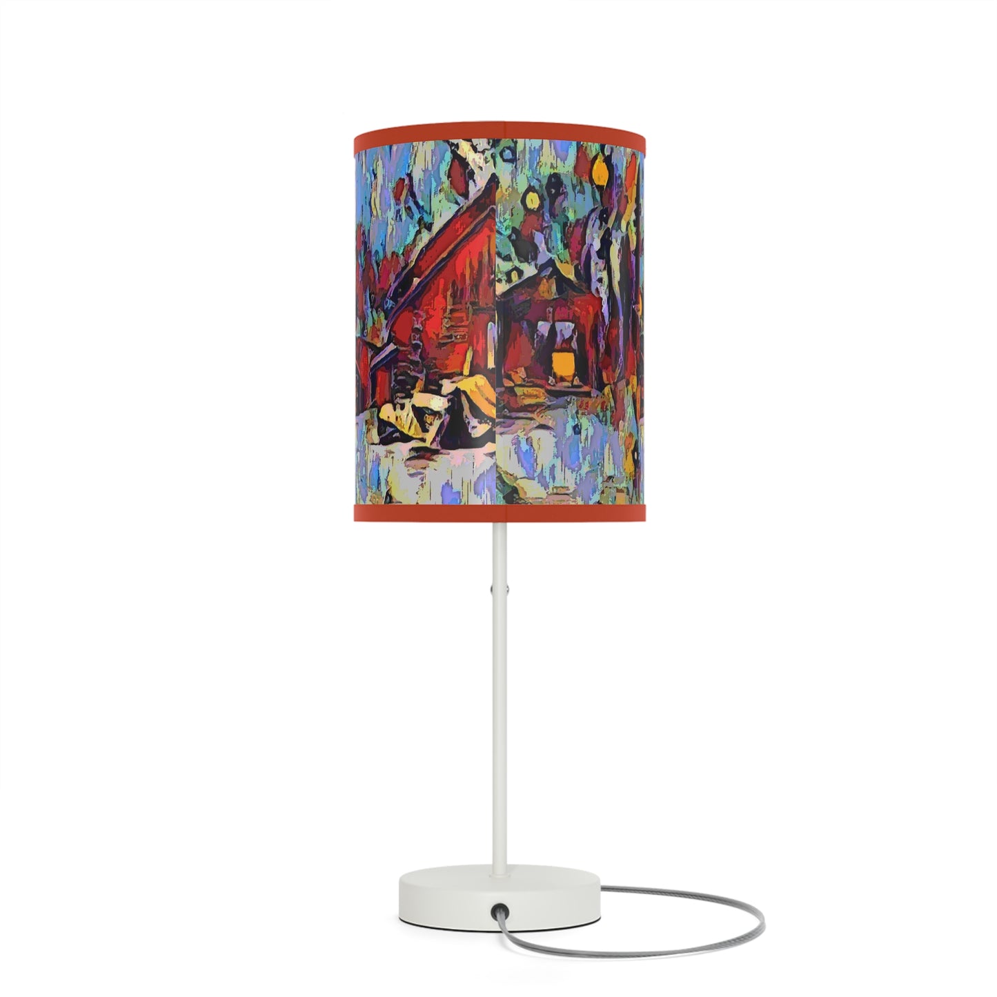 Lamp on a Stand, US|CA plug ... A Very Abstract "Mountain Winter Scene" ... Original Works. Copyright Phot's Photo_LODA: Les Objets D'Art. December 2023 ...