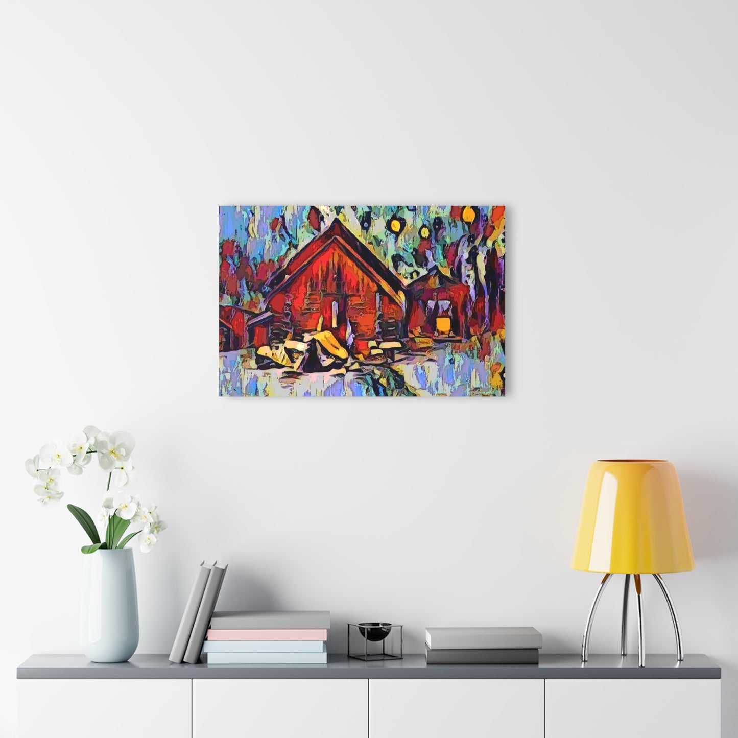 Acrylic Prints (French Cleat Hanging) ... A Very Abstract "Mountain Winter Scene" ... Original Works. Copyright Phot's Photo_LODA: Les Objets D'Art. December 2023 ...