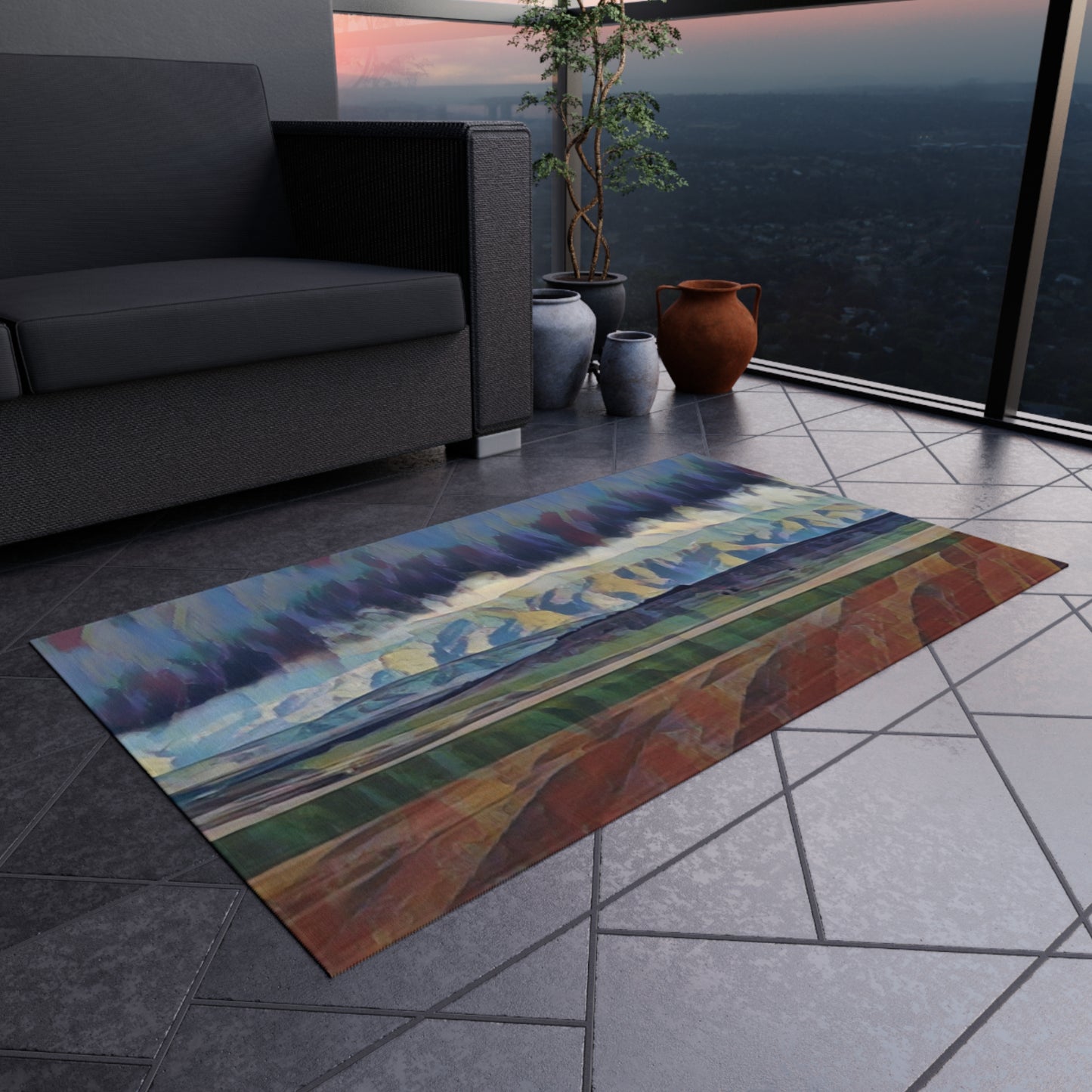Outdoor Rug ... On-The-Prairie .. "The Storm Is Brewing" ... Central Idaho: November 2023 ... Original Works  ...