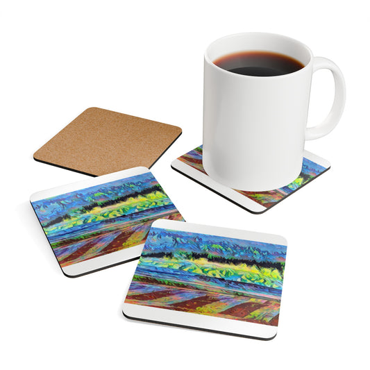 Corkwood Coaster Set ... On-The-Prairie .. "The Storm Is Brewing" ... Central Idaho: November 2023 ... Original Works ...