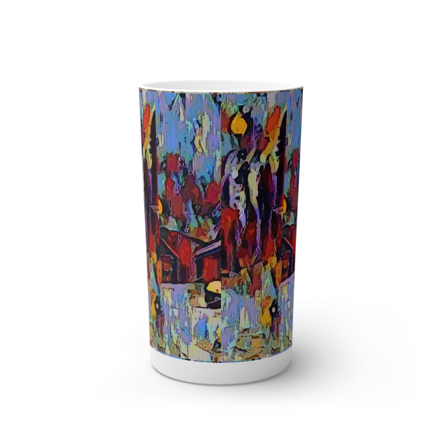 Conical Coffee Mugs (3oz, 8oz, 12oz) ... A Very Abstract "Mountain Winter Scene" ... Original Works. Copyright Phot's Photo_LODA: Les Objets D'Art. December 2023 ...