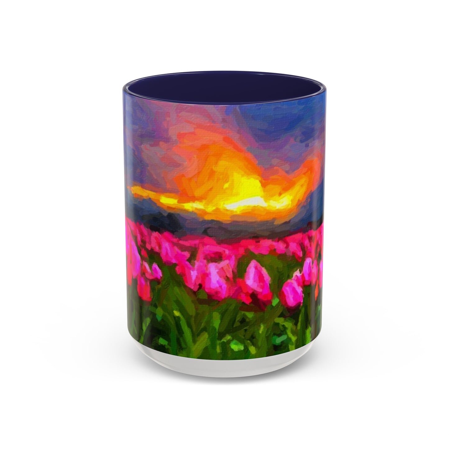 Accent Coffee Mug (11, 15oz) ... Skagit Valley Tulips ... Skagit Valley, Washington ... Family Archives ... Original Works ... Circa 1980's ...