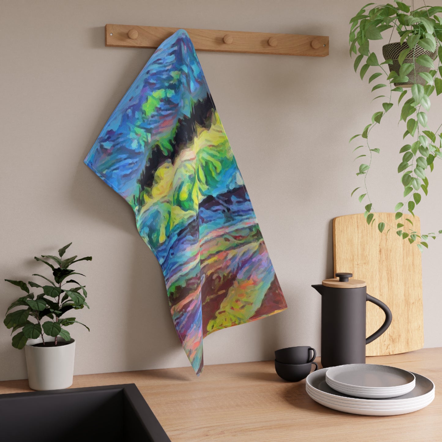 Kitchen Towel ... On-The-Prairie .. "The Storm Is Brewing" ... Central Idaho: November 2023 ... Original Works ...
