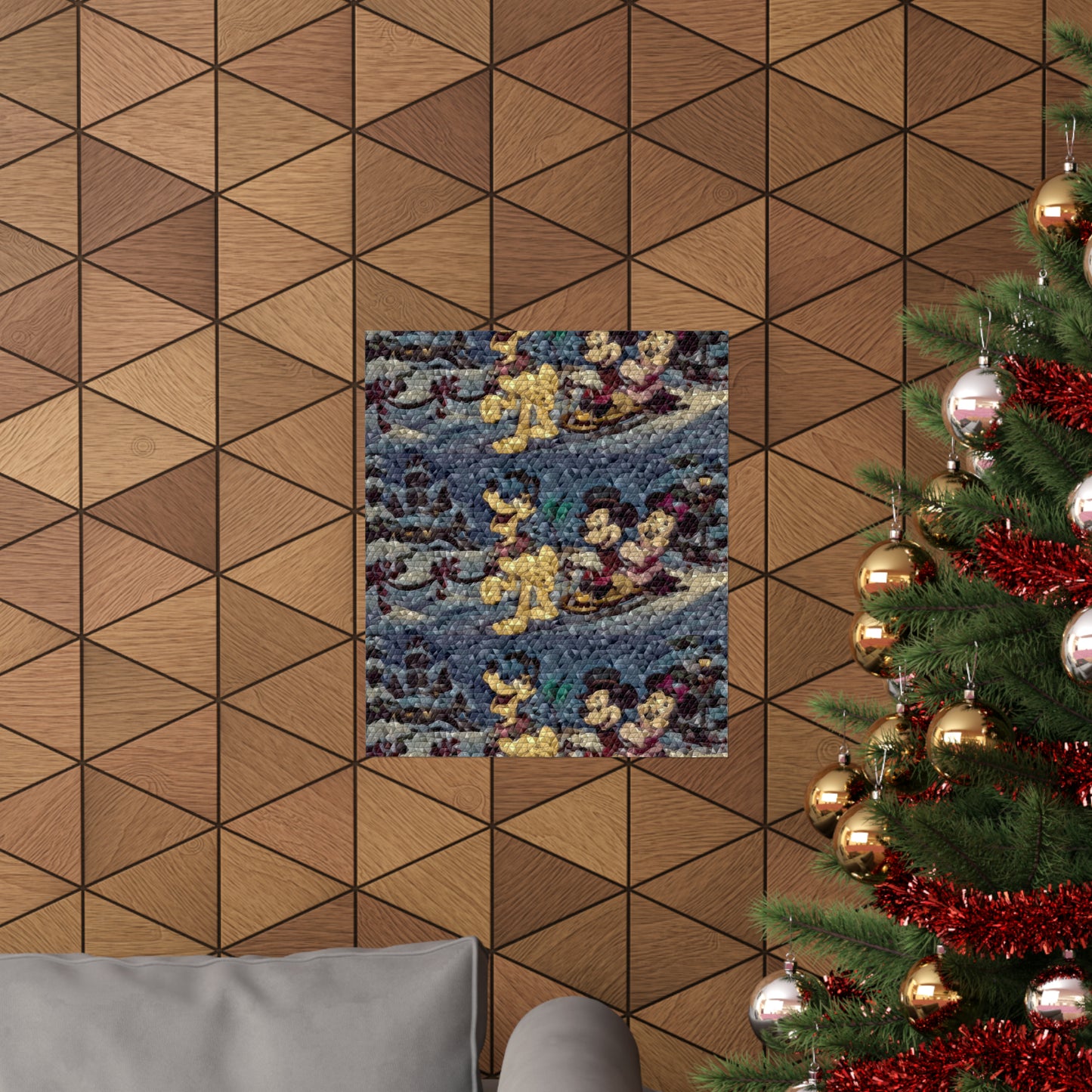 Matte Vertical Posters ... Mickey_N_Minnie Mouse & Pluto ... "A Winter Sleigh Ride" ... Original Works. Winter 2023 ...