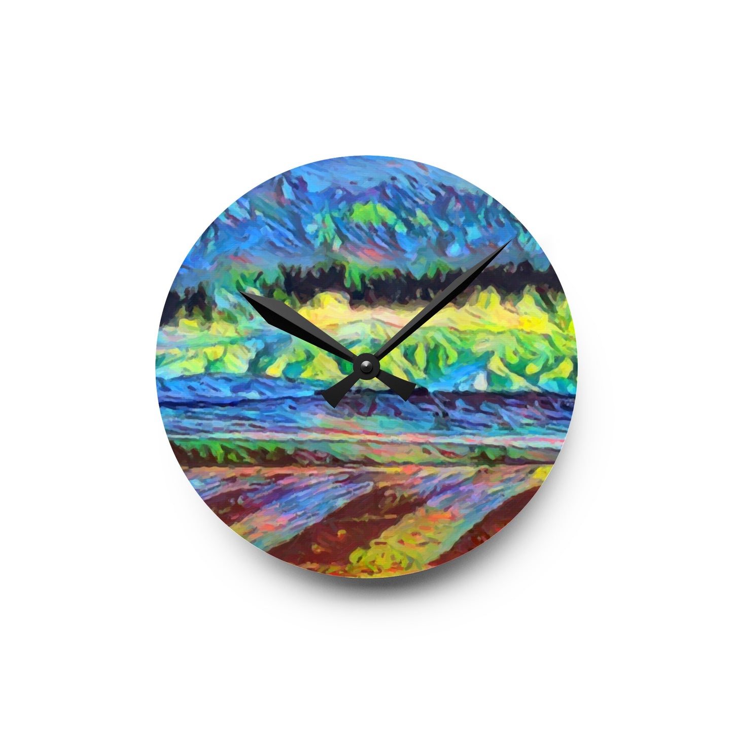 Acrylic Wall Clock ... On-The-Prairie .. "The Storm Is Brewing" ... Central Idaho: November 2023 ... Original Works ...
