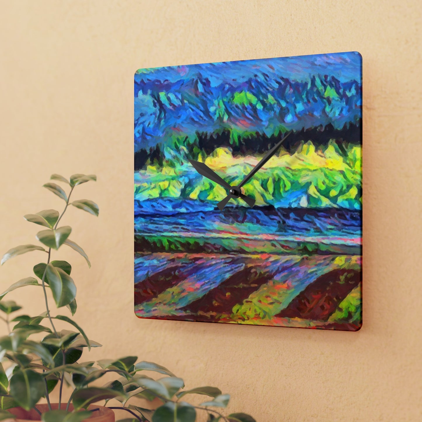 Acrylic Wall Clock ... On-The-Prairie .. "The Storm Is Brewing" ... Central Idaho: November 2023 ... Original Works ...