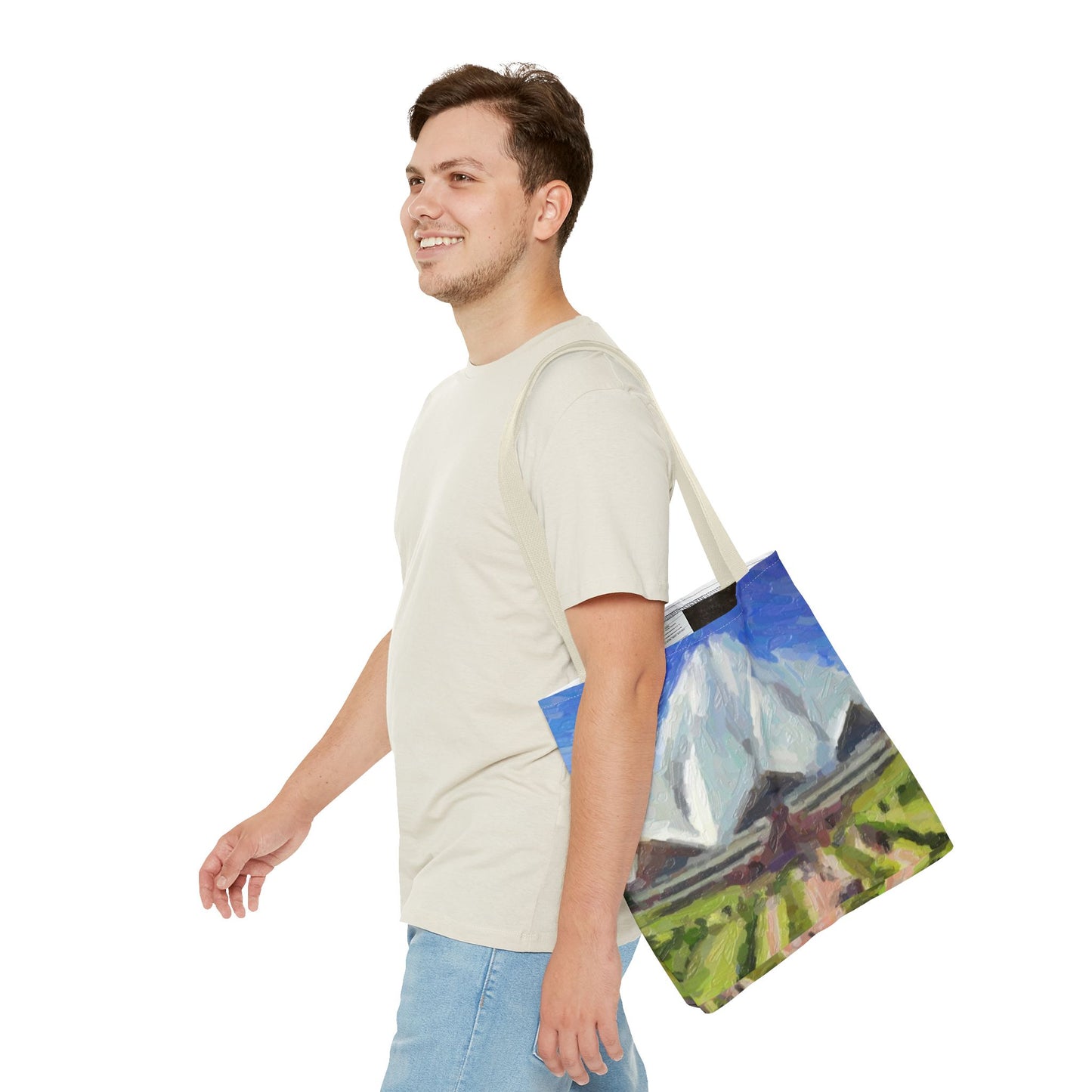 Tote Bag (AOP) ... Bahai'i-House-Of-Worship ... "New Delhi's World-Famous Lotus Temple" ... Original Works ... Delhi, India: Circa 2003-2007 ...