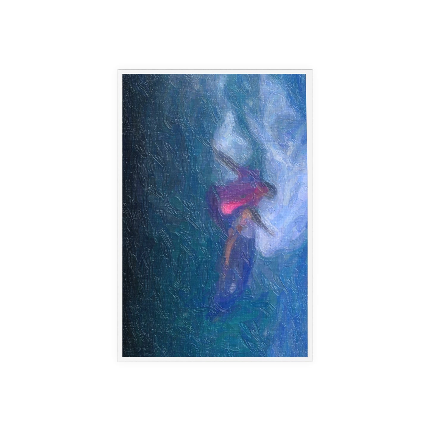 Acrylic Sign with Wooden Stand ... Paris_2024_Surfing Competition-Tahiti_French-Polynesia .... 'Gabriel Medina World Campion Drops-In' ... Original Works ...