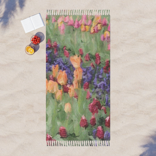 Boho Beach Cloth ... Skagit Valley Tulips ... Skagit Valley, Washington ... Family Archives ... Original Works ... Circa 1980's ...