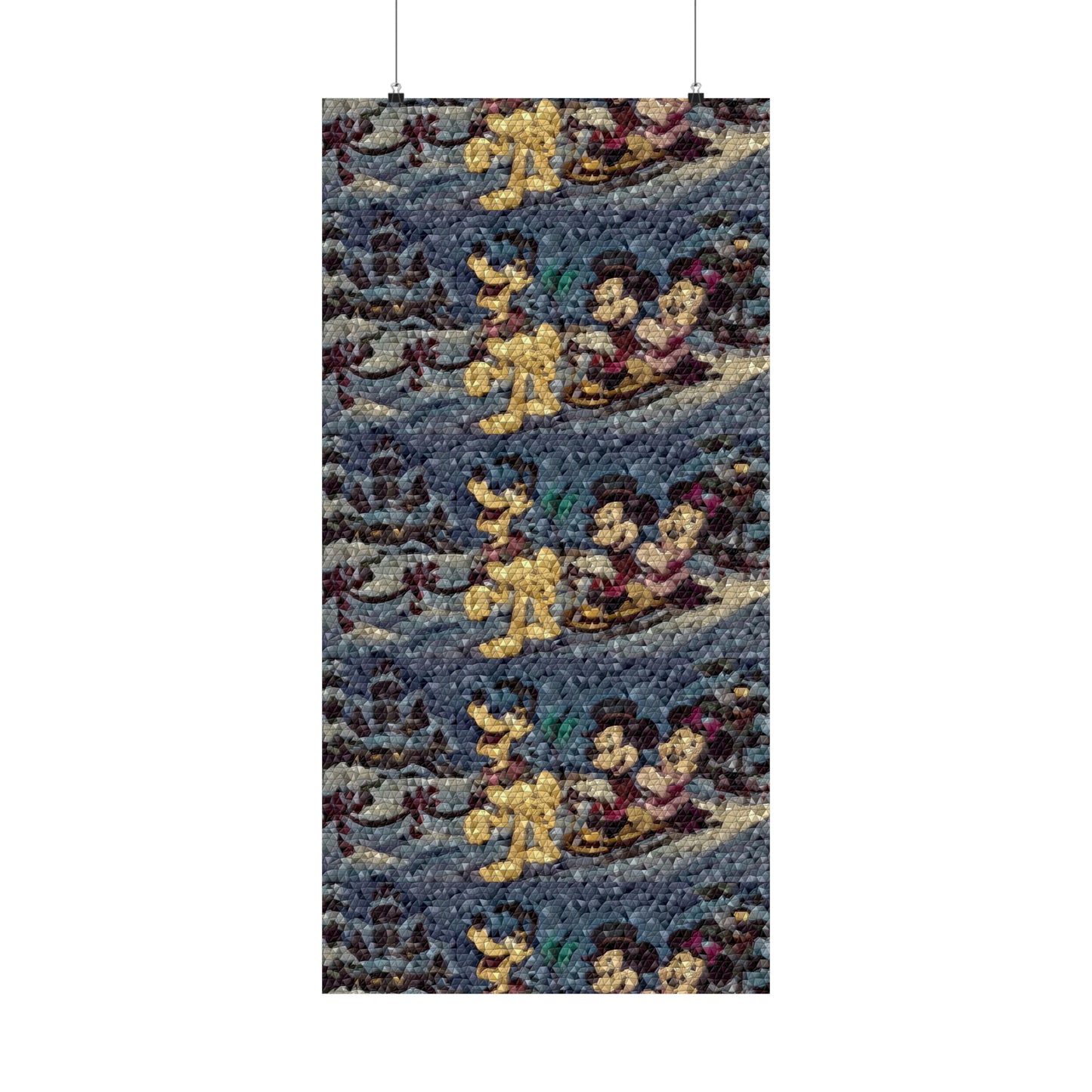 Matte Vertical Posters ... Mickey_N_Minnie Mouse & Pluto ... "A Winter Sleigh Ride" ... Original Works. Winter 2023 ...