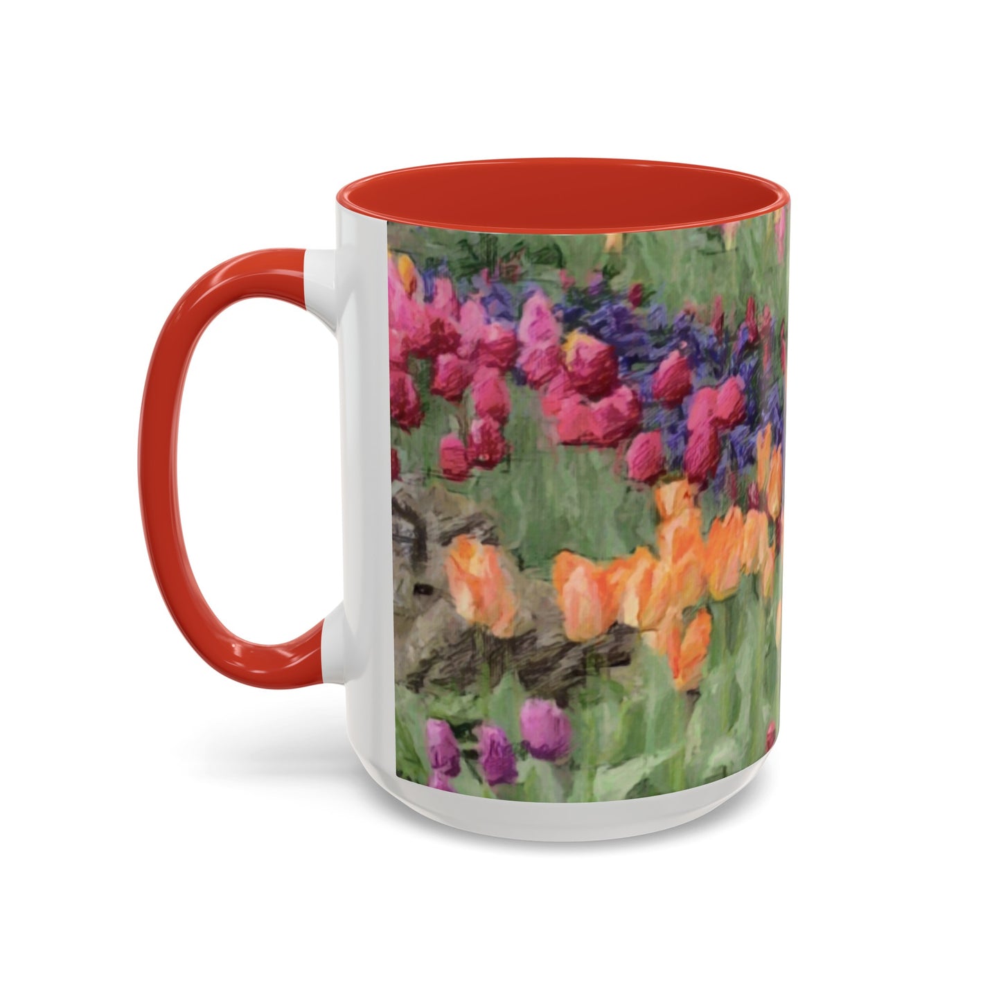Accent Coffee Mug (11, 15oz) ... Skagit Valley Tulips ... Skagit Valley, Washington ... Family Archives ... Original Works ... Circa 1980's ...