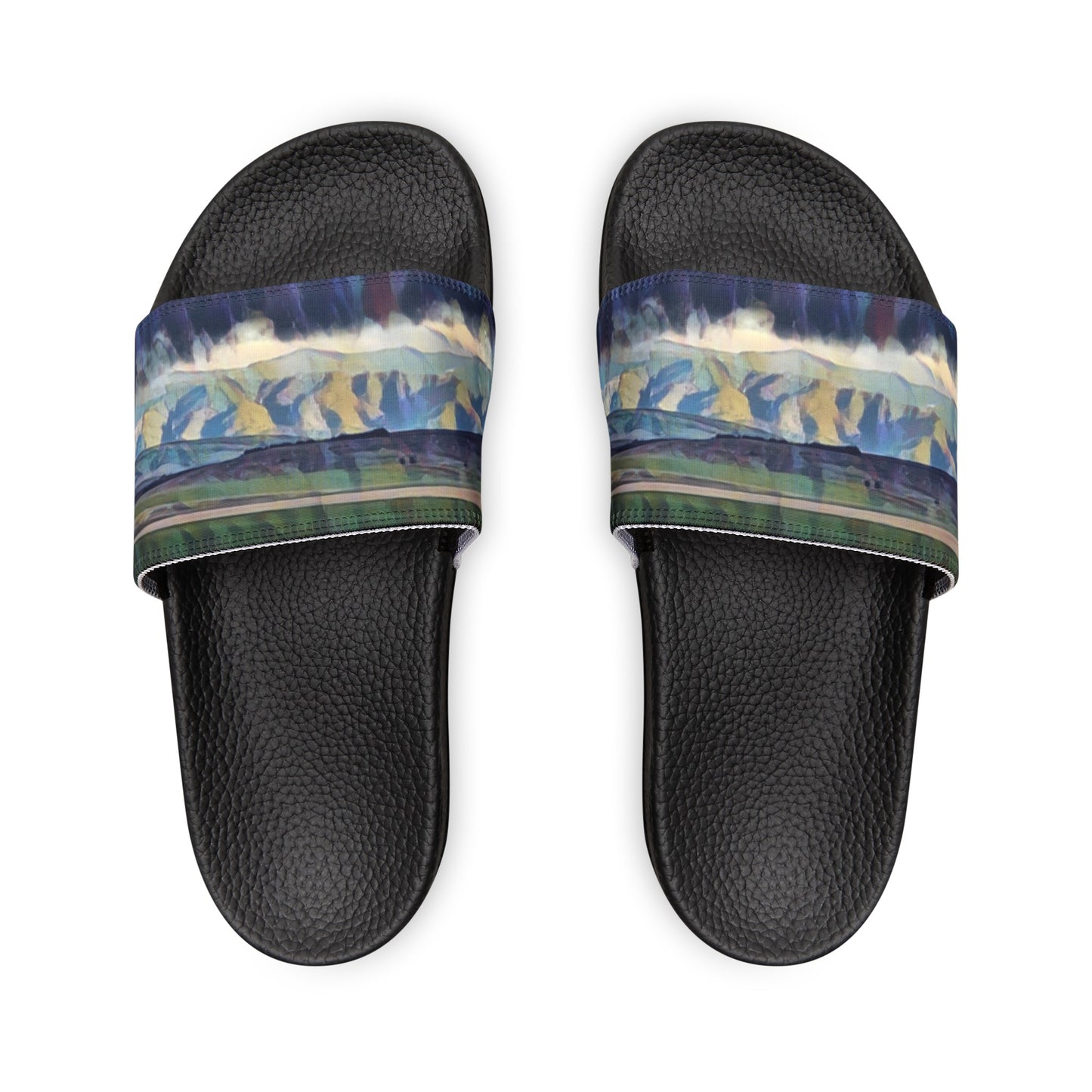 Women's PU Slide Sandals ... On-The-Prairie .. "The Storm Is Brewing" ... Central Idaho: November 2023 ... Original Works ...