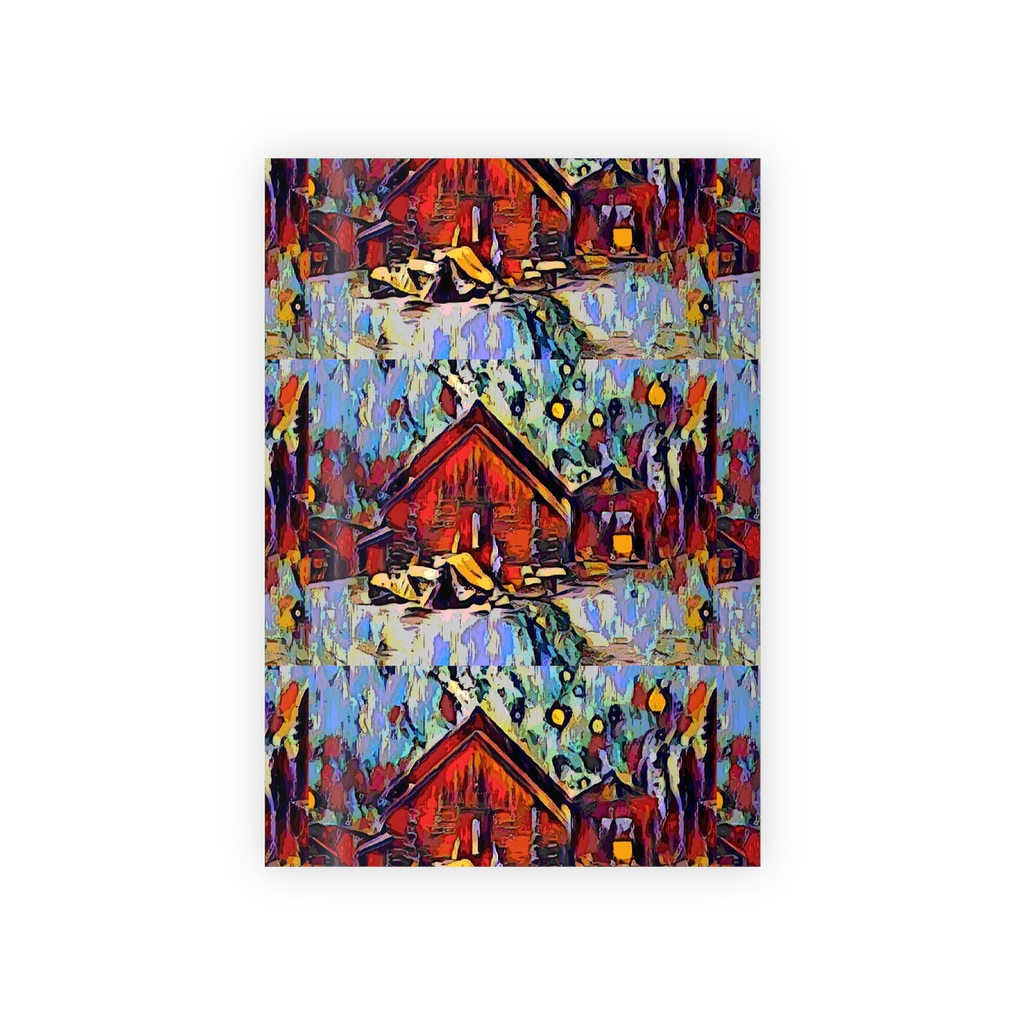 Gift Wrapping Paper Rolls, 1pc ... A Very Abstract "Mountain Winter Scene" ... Original Works. Copyright Phot's Photo_LODA: Les Objets D'Art. December 2023 ...