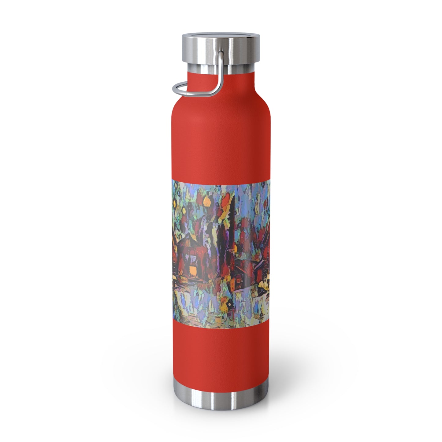 Copper Vacuum Insulated Bottle, 22oz ... A Very Abstract "Mountain Winter Scene" ... Original Works. Copyright Phot's Photo_LODA: Les Objets D'Art. December 2023 ...