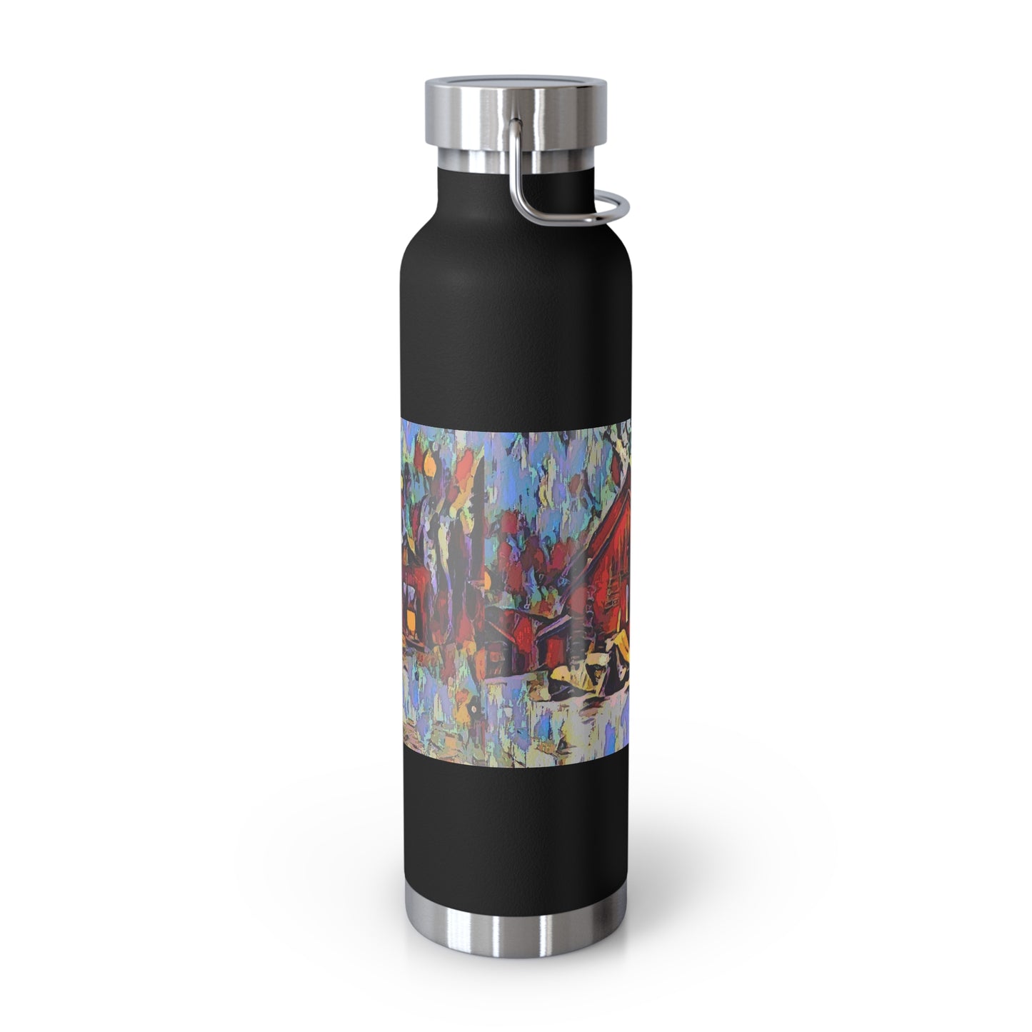 Copper Vacuum Insulated Bottle, 22oz ... A Very Abstract "Mountain Winter Scene" ... Original Works. Copyright Phot's Photo_LODA: Les Objets D'Art. December 2023 ...