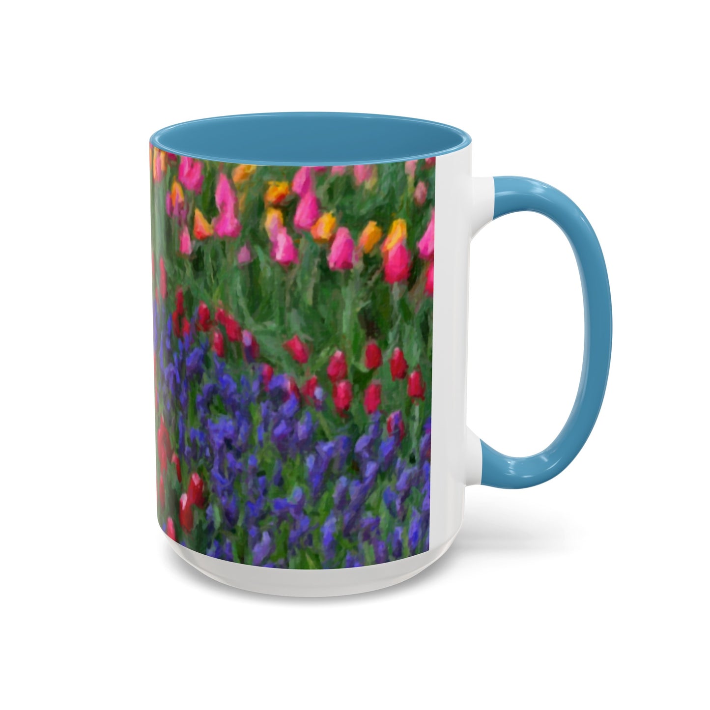 Accent Coffee Mug (11, 15oz) ... Skagit Valley Tulips ... Skagit Valley, Washington ... Family Archives ... Original Works ... Circa 1980's ...