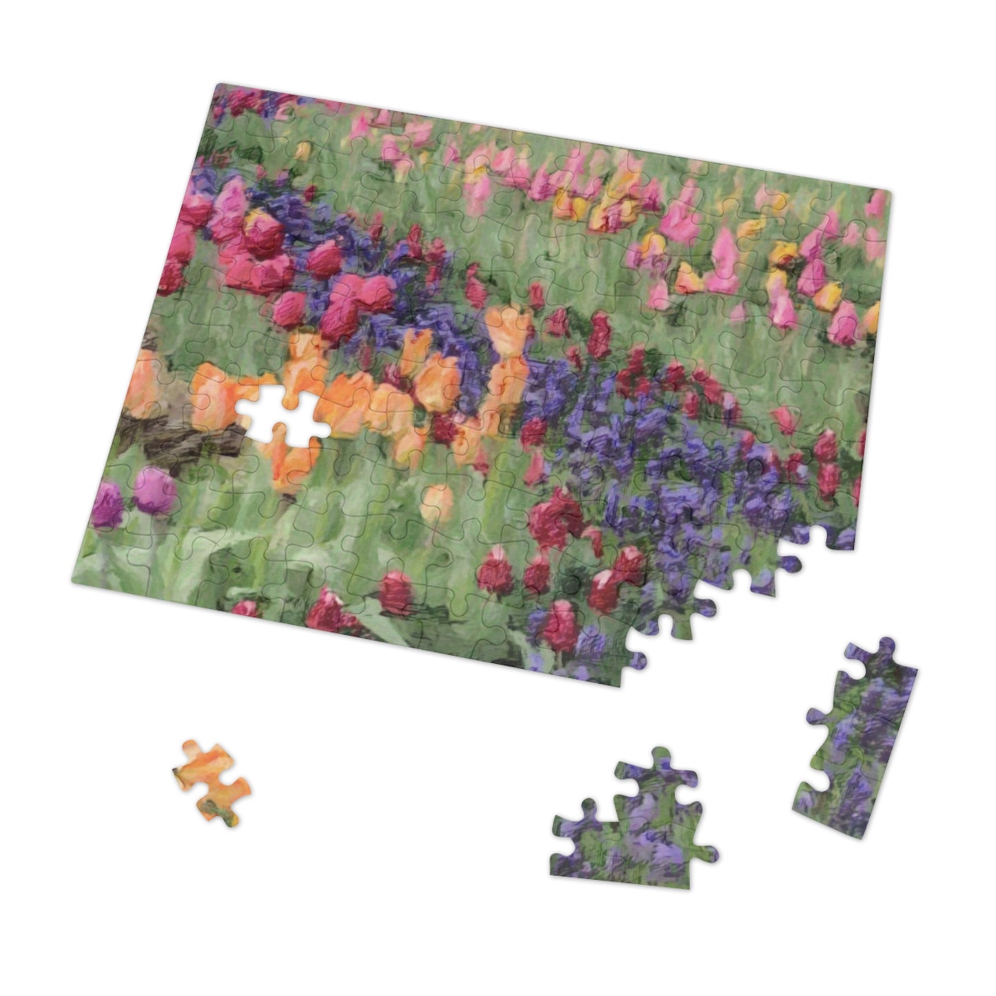 Jigsaw Puzzle (30, 110, 252, 500,1000-Piece) ... Skagit Valley Tulips ... Skagit Valley, Washington ... Family Archives ... Original Works ... Circa 1980's ...