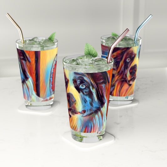 Pint Glass, 16oz ... Ozzy-Hippensteel ... "Don't Cry Now ... Dry-Your-Eyes ... On-The-Wind". Original Works. May 2023.